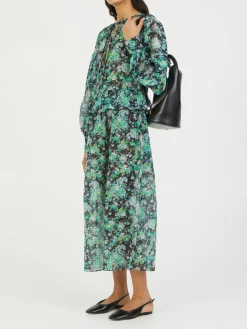 Midikleid 'Blondie' Grün/Blau