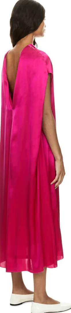 Midikleid 'Diria' aus Seidensatin Pink