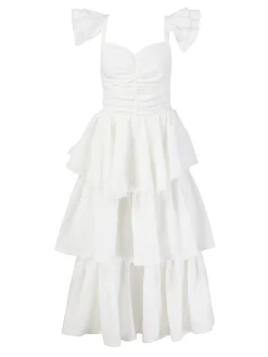 Midikleid 'Kukka' Weiß