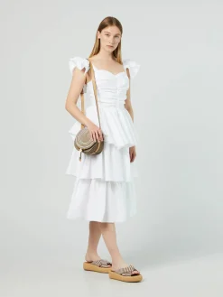 Midikleid 'Kukka' Weiß