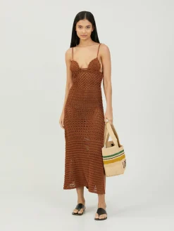 Midikleid 'Mother Nature' Mittelbraun