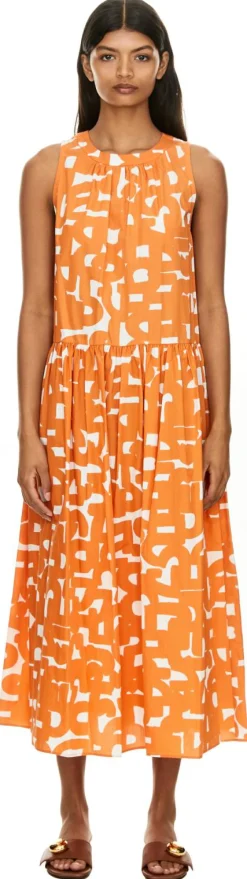 Midikleid Orange