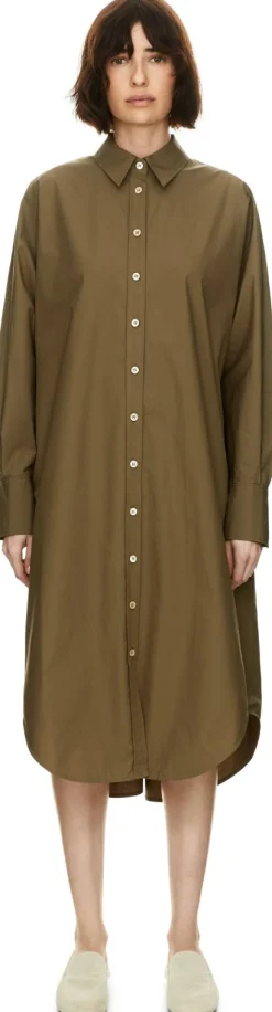 Midikleid 'The Poplin' Khaki