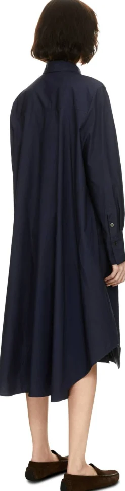 Midikleid 'The Poplin' Marineblau