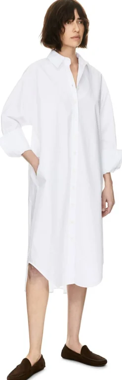 Midikleid 'The Poplin' Weiß