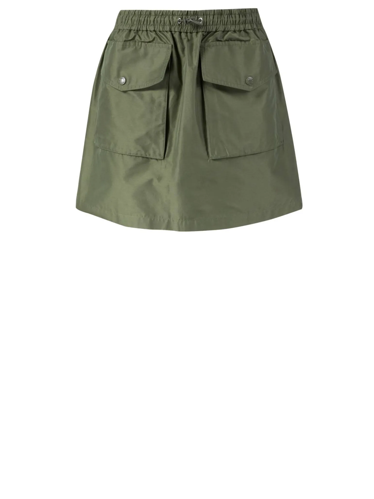 Midirock aus Taft Khaki