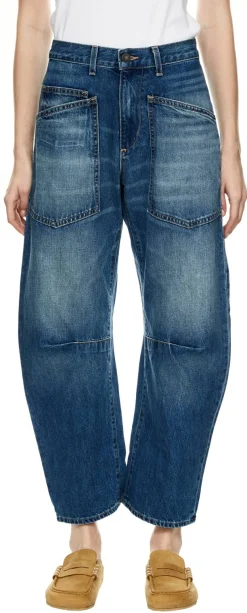 Mid-Rise Jeans 'Shon' Mittelblau
