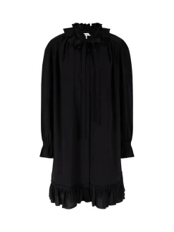 Minikleid aus Seide Schwarz
