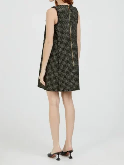 Minikleid aus Tweed Schwarz