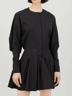 Minikleid mit ausgestelltem Rock Schwarz