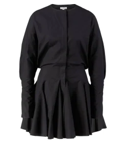 Minikleid mit ausgestelltem Rock Schwarz