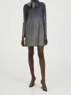 Minikleid mit Glitzer-Effekt Blau