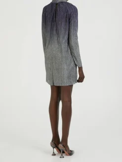 Minikleid mit Glitzer-Effekt Blau