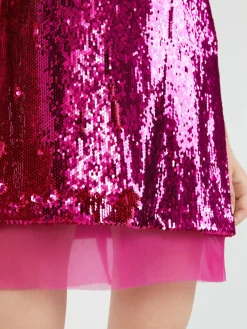 Minikleid mit Pailletten 'Aishia' Pink