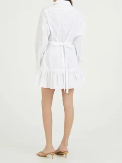 Minikleid mit Rüschen Weiß