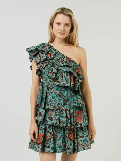 Minikleid 'Naomi' Grün/Multi