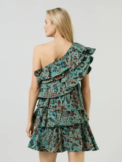 Minikleid 'Naomi' Grün/Multi