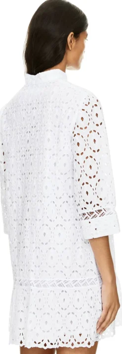 Minikleid 'Trigonella' mit Pailletten Weiß