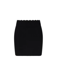 Minirock aus Schurwolle und Cashmere Schwarz