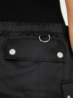 Minirock mit Cargo-Stil Schwarz