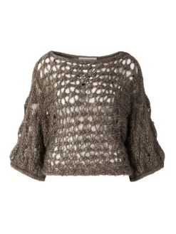 Mohair-Seidenpullover 'Levanto' Dark Taupe