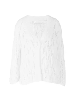 Mohair-Seidenstrickjacke 'Lille' Off White