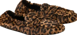 Mokassins aus Kalbshaar mit Leoparden-Print Braun