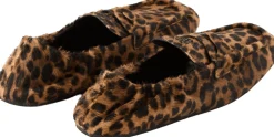 Mokassins aus Kalbshaar mit Leoparden-Print Braun