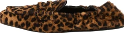 Mokassins aus Kalbshaar mit Leoparden-Print Braun