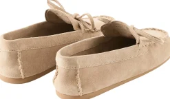 Mokassins aus Wildleder Beige