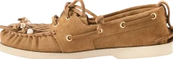 Mokassins mit Zierperlen Camel
