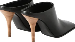Mules '90' aus Lammleder Schwarz