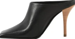 Mules '90' aus Lammleder Schwarz
