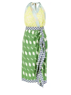 Neckholder-Kleid 'Halterneck' Grün