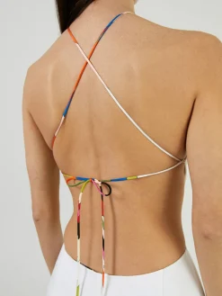 Neckholder-Kleid Weiß