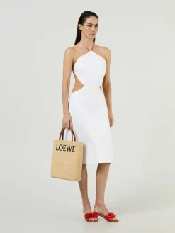 Neckholder-Kleid Weiß
