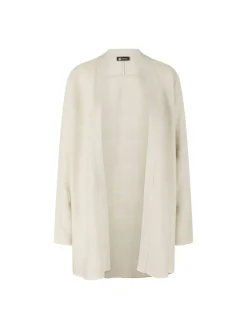 Offene Cashmere-Seidenstrickjacke Beige