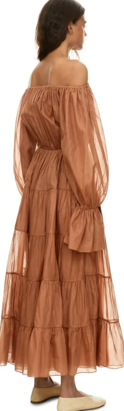 Off-Shoulder-Kleid 'Beatrice' Braun