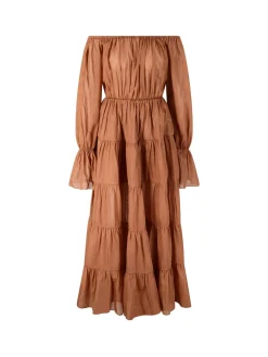 Off-Shoulder-Kleid 'Beatrice' Braun
