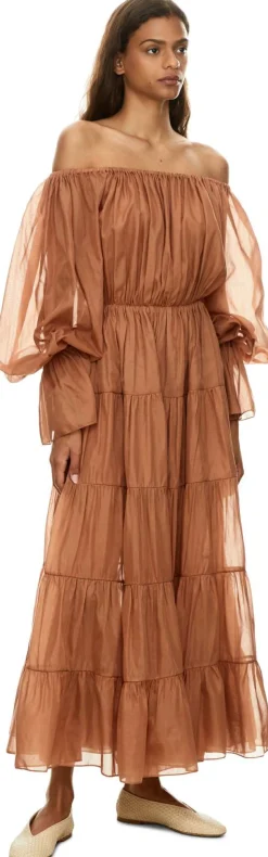 Off-Shoulder-Kleid 'Beatrice' Braun