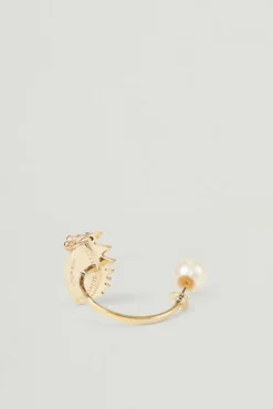 Ohrring 'Eye Piercing' Gold/Blau