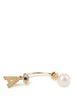 Ohrring 'Micro Eye A' Gelbgold