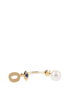 Ohrring 'Micro Eye O' Gelbgold
