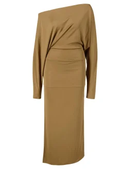 One-Shoulder-Kleid 'Junet' Khaki