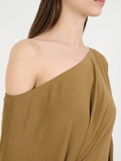 One-Shoulder-Kleid 'Junet' Khaki