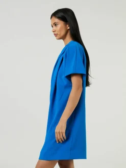 One-Shoulder Kleid 'Karsyn' Mittelblau