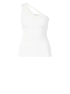 One-Shoulder-Top Weiß