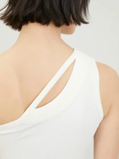 One-Shoulder-Top Weiß