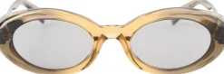 Ovale Sonnenbrille Beige/Grau