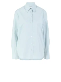 Oversize 'Alim' Baumwollhemd Blau